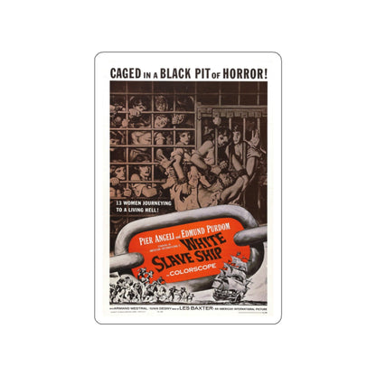 WHITE SLAVE SHIP 1961 Movie Poster STICKER Vinyl Die-Cut Decal-White-The Sticker Space