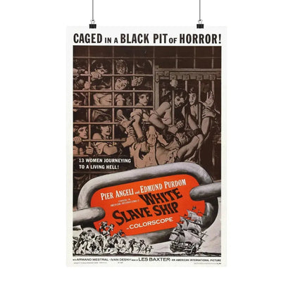 WHITE SLAVE SHIP 1961 - Paper Movie Poster 16″ x 24″ Matte - The Sticker Space