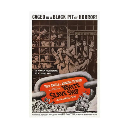 WHITE SLAVE SHIP 1961 - Paper Movie Poster - The Sticker Space