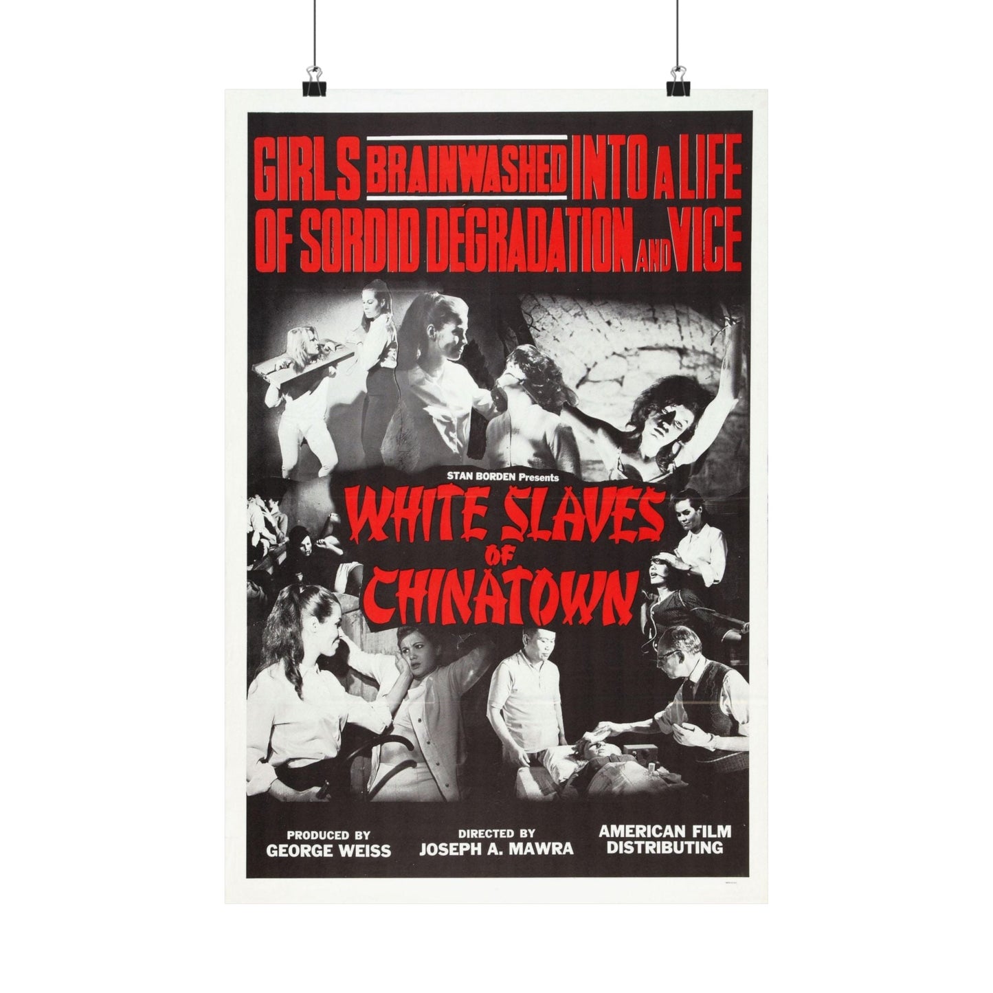 WHITE SLAVES OF CHINATOWN 1964 - Paper Movie Poster-16″ x 24″-The Sticker Space