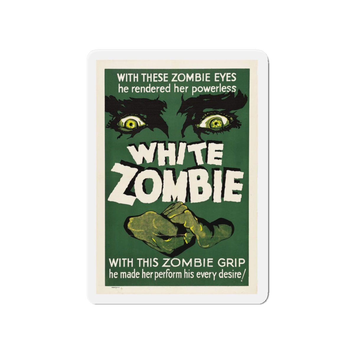 WHITE ZOMBIE 1932 Movie Poster - Refrigerator Magnet-4" x 4"-The Sticker Space