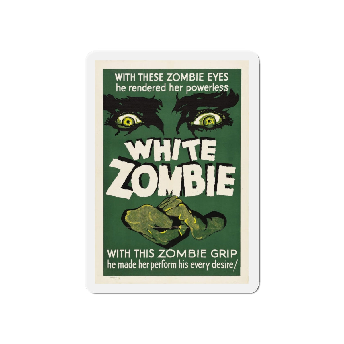 WHITE ZOMBIE 1932 Movie Poster - Refrigerator Magnet-5" x 5"-The Sticker Space