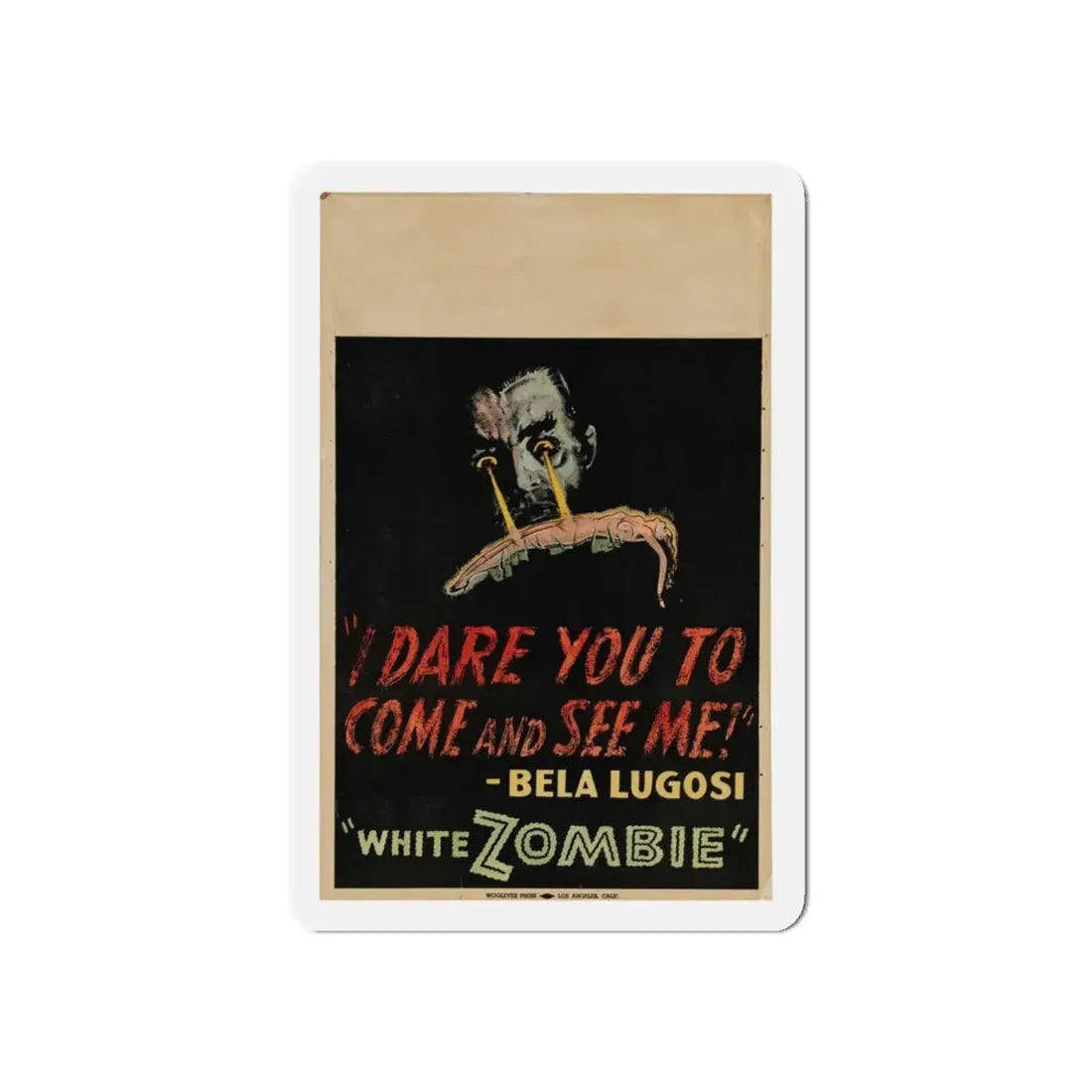 WHITE ZOMBIE (2) 1932 Movie Poster - Refrigerator Magnet 5 Inch Die-Cut - The Sticker Space