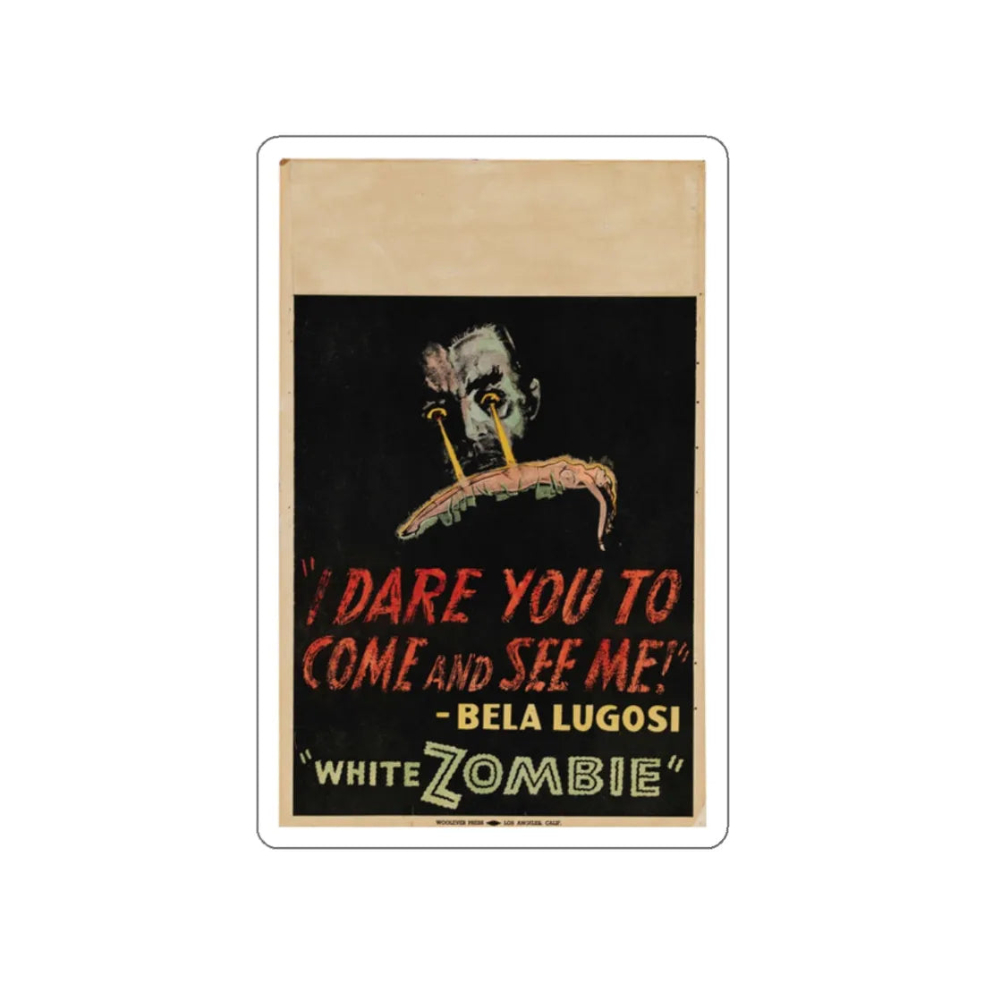 WHITE ZOMBIE (2) 1932 Movie Poster STICKER Vinyl Die-Cut Decal 2 Inch - The Sticker Space