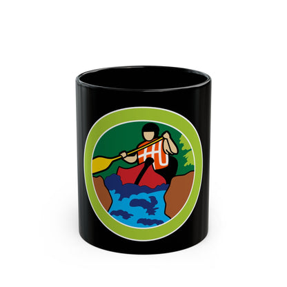 Whitewater (Boy Scout Merit Badge) Black Coffee Mug-11oz-The Sticker Space