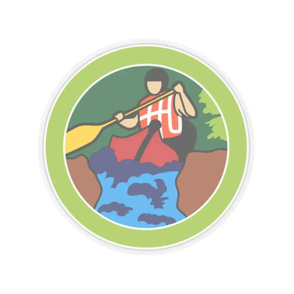 Whitewater (Boy Scout Merit Badge) STICKER Vinyl Kiss-Cut Decal 2 Inch Transparent - The Sticker Space