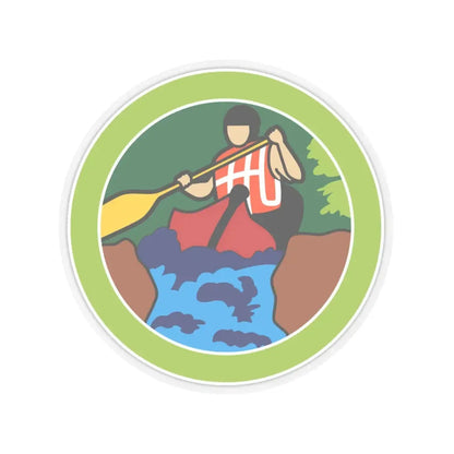 Whitewater (Boy Scout Merit Badge) STICKER Vinyl Kiss-Cut Decal 4 Inch Transparent - The Sticker Space