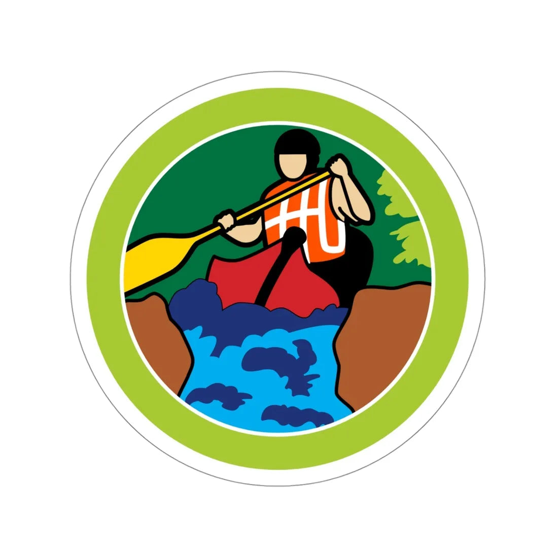 Whitewater (Boy Scouts Merit Badge) STICKER Vinyl Die-Cut Decal 4 Inch - The Sticker Space