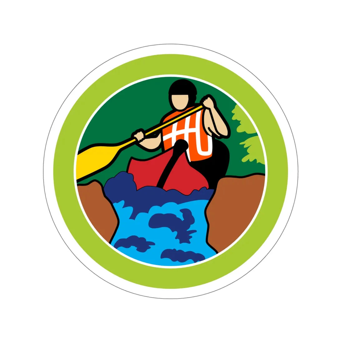 Whitewater (Boy Scouts Merit Badge) STICKER Vinyl Die-Cut Decal 5 Inch - The Sticker Space