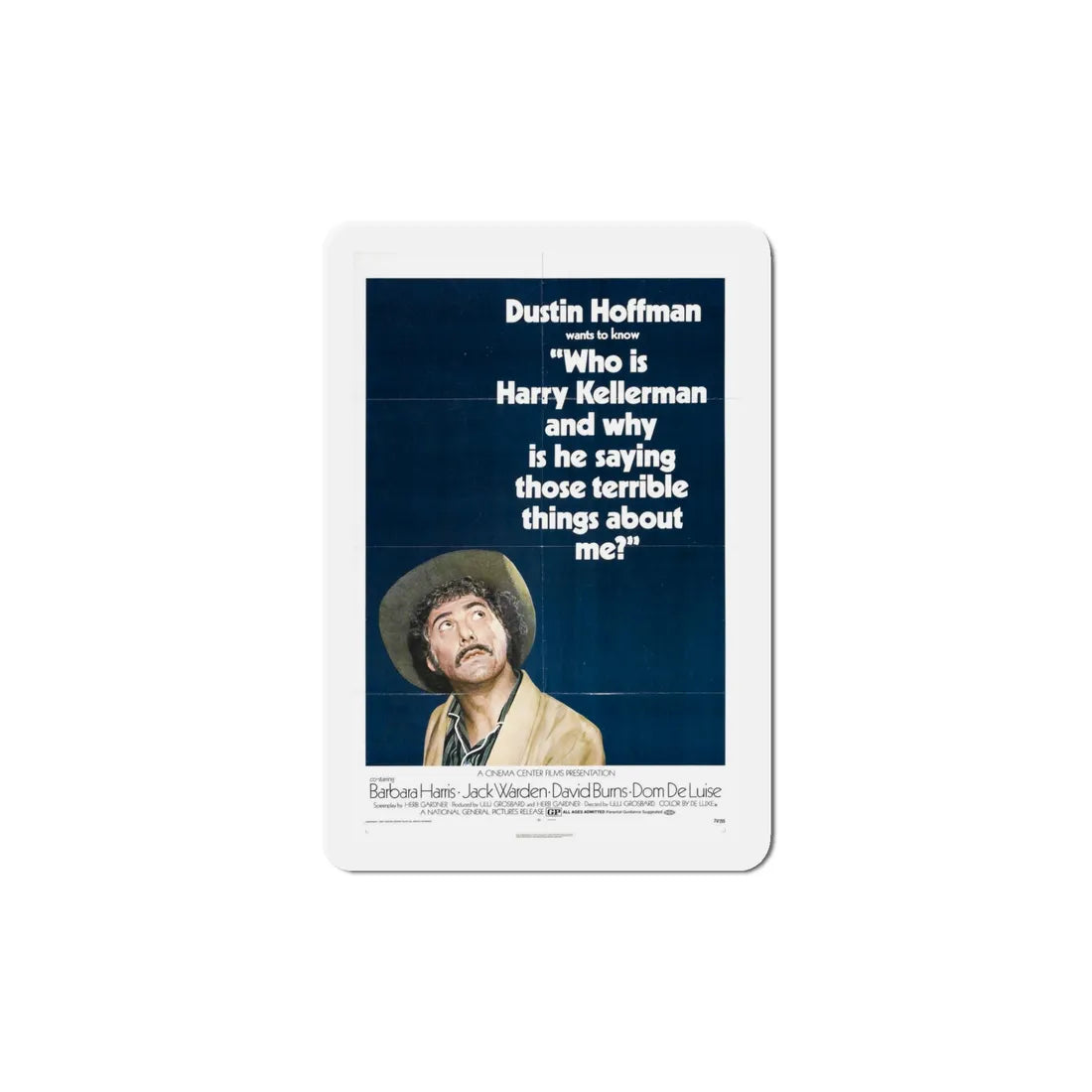 Who Is Harry Kellerman and Why Is He Saying Those Terrible Things About Me 1971 Movie Poster Refrigerator Magnet 5 Inch - The Sticker Space