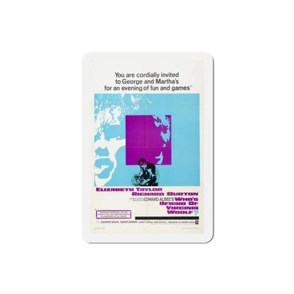 Who's Afraid of Virginia Woolf 1966 Movie Poster Refrigerator Magnet 2 Inch - The Sticker Space