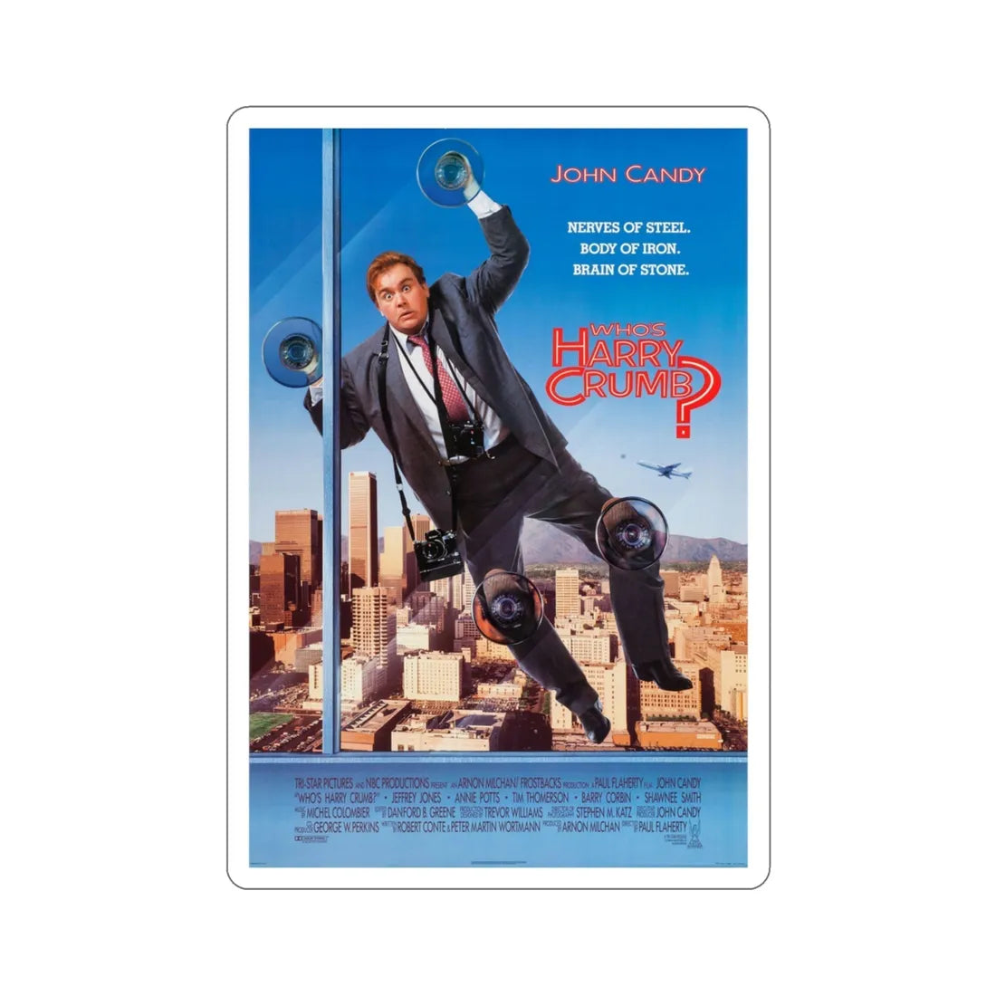 Who's Harry Crumb 1989 Movie Poster STICKER Vinyl Die-Cut Decal 3 Inch - The Sticker Space