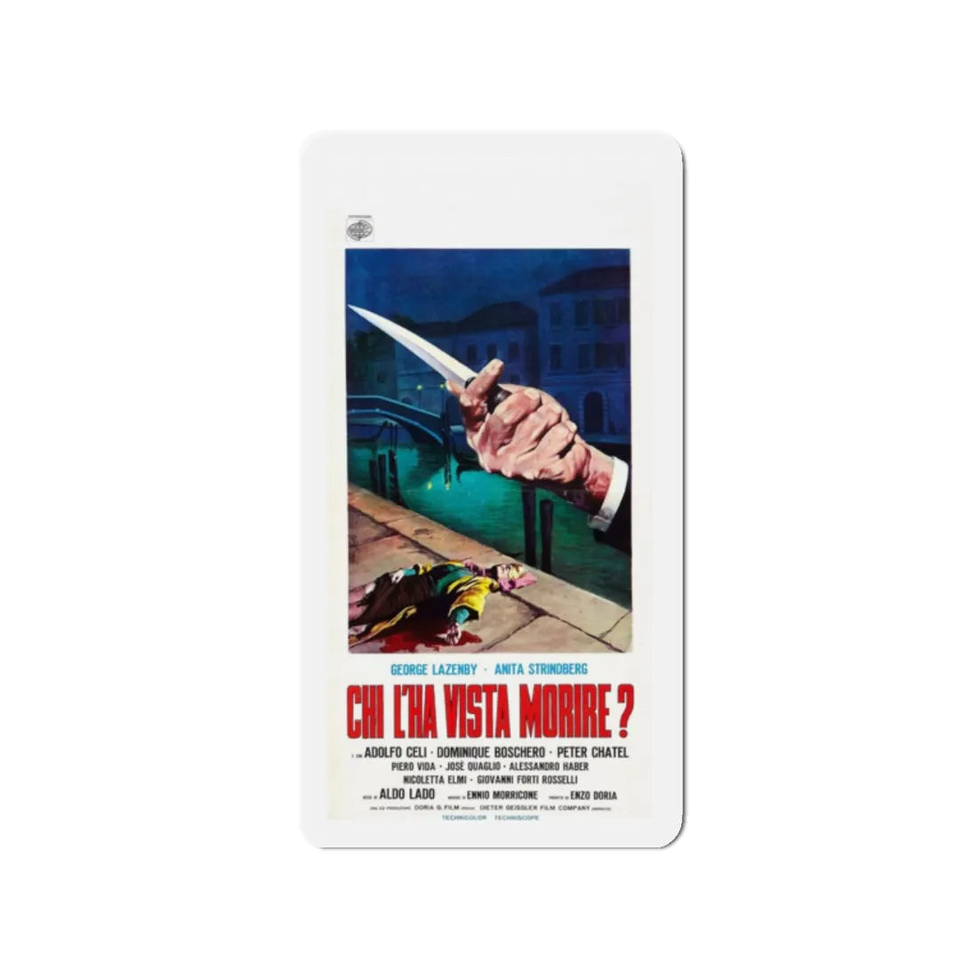 WHO SAW HER DIE (ITALIAN) 1972 Movie Poster - Refrigerator Magnet 2 Inch - The Sticker Space