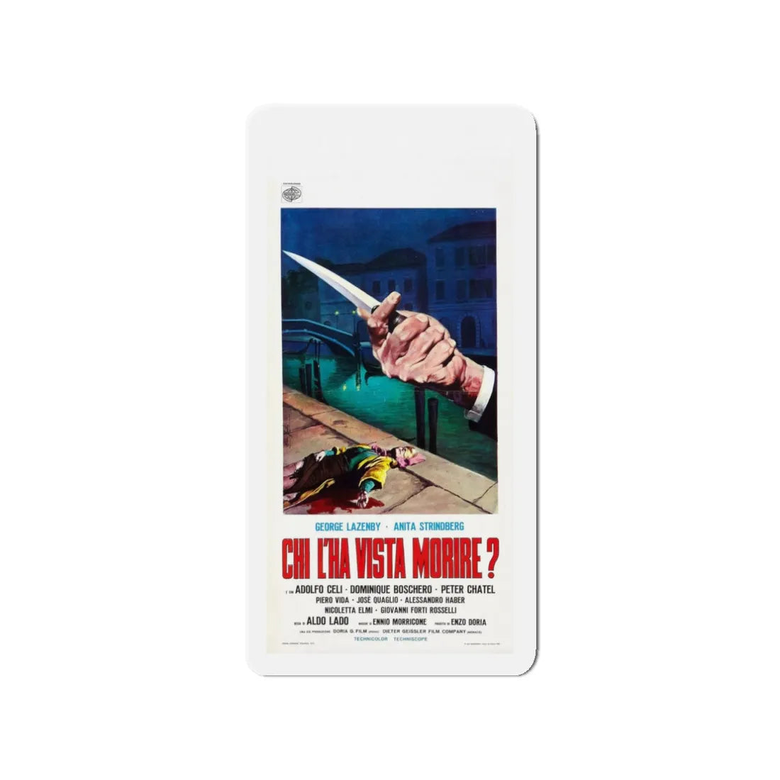 WHO SAW HER DIE (ITALIAN) 1972 Movie Poster - Refrigerator Magnet 3 Inch - The Sticker Space