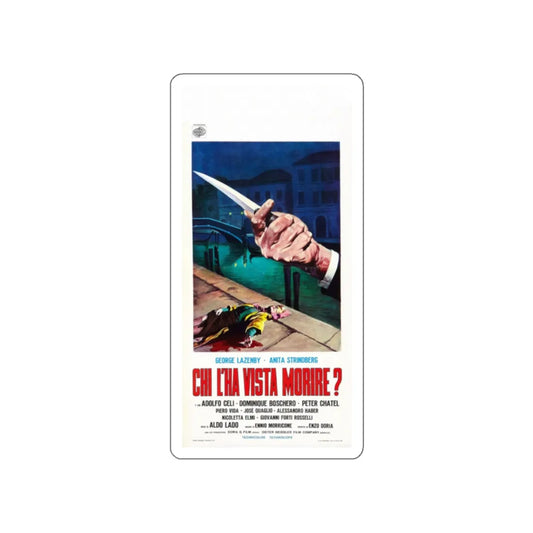 WHO SAW HER DIE (ITALIAN) 1972 Movie Poster STICKER Vinyl Die-Cut Decal 2 Inch - The Sticker Space