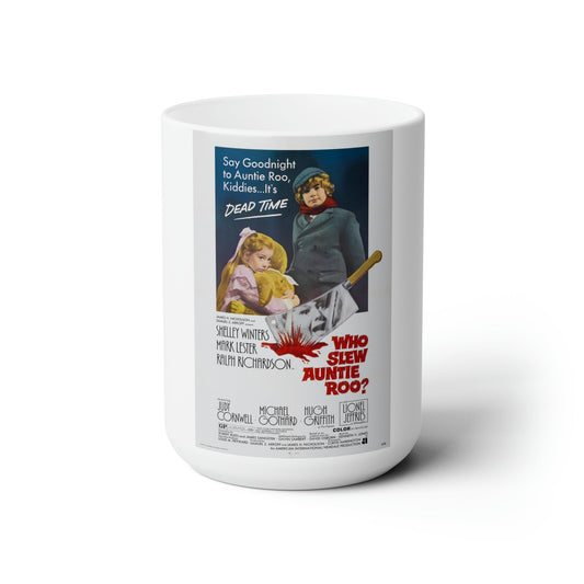 WHO SLEW AUNTIE ROO 1971 Movie Poster - White Coffee Cup 15oz-15oz-The Sticker Space