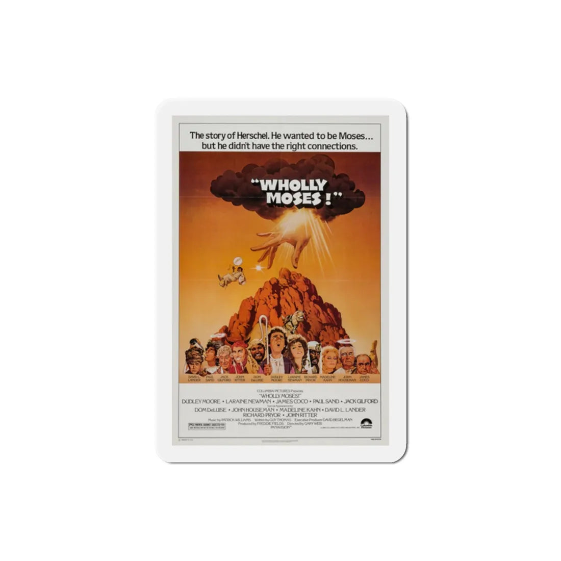 Wholly Moses 1980 Movie Poster Refrigerator Magnet 2 Inch - The Sticker Space