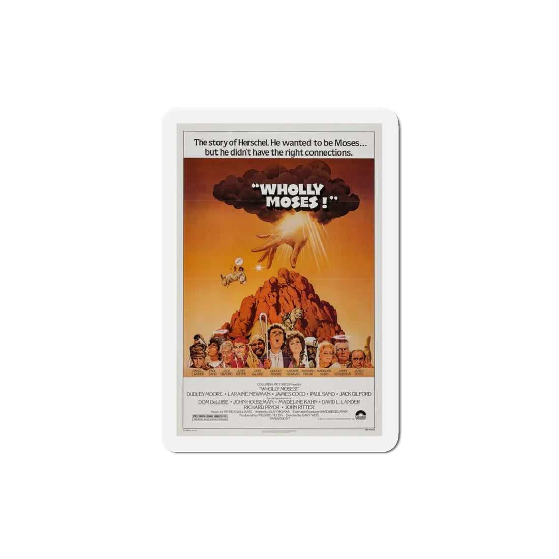 Wholly Moses 1980 Movie Poster Refrigerator Magnet 3 Inch - The Sticker Space