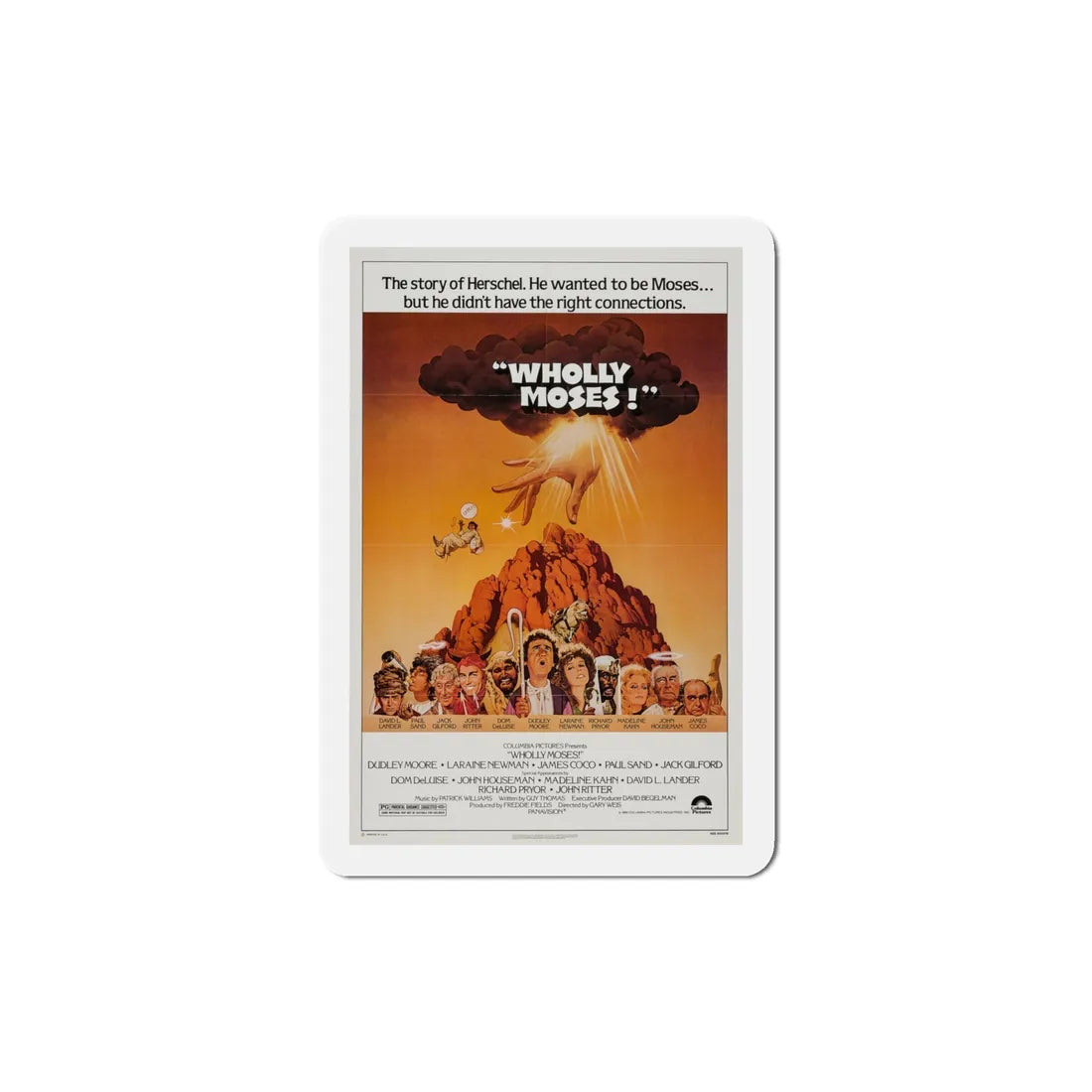 Wholly Moses 1980 Movie Poster Refrigerator Magnet 4 Inch - The Sticker Space
