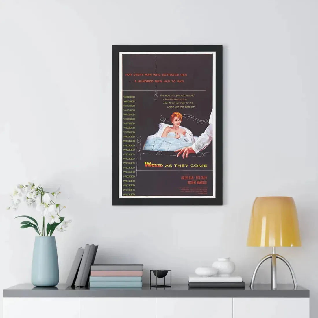 WICKED AS THEY COME 1956 - Framed Movie Poster - The Sticker Space