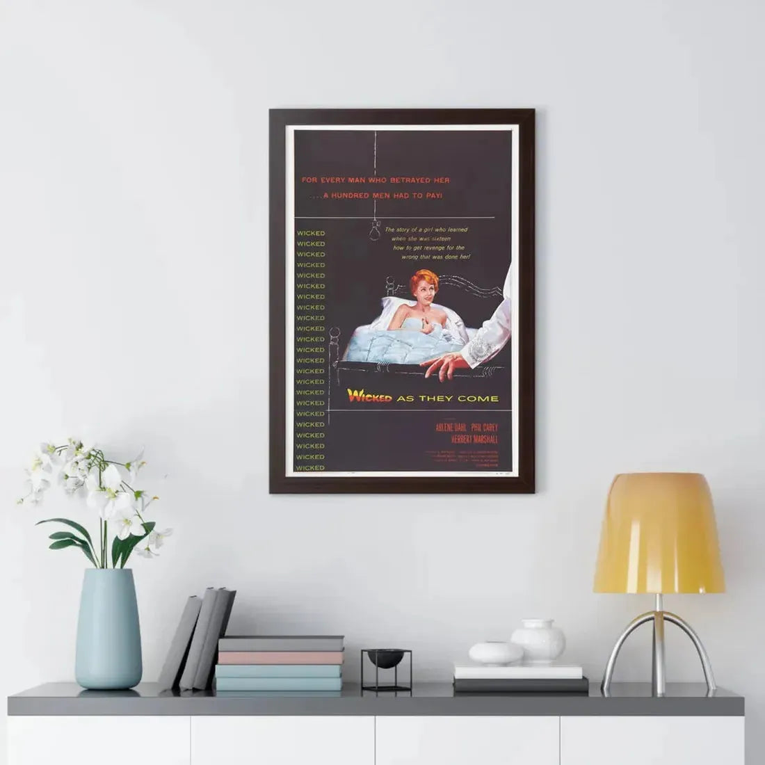 WICKED AS THEY COME 1956 - Framed Movie Poster - The Sticker Space