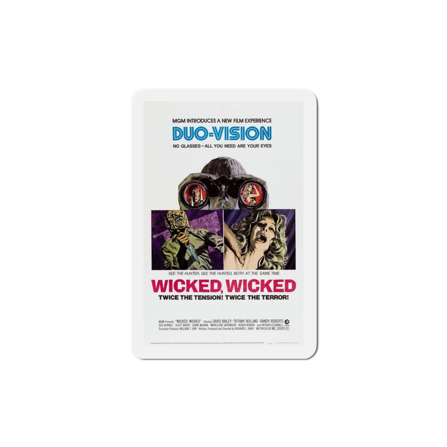 Wicked Wicked 1973 Movie Poster Die-Cut Magnet-4" x 4"-The Sticker Space