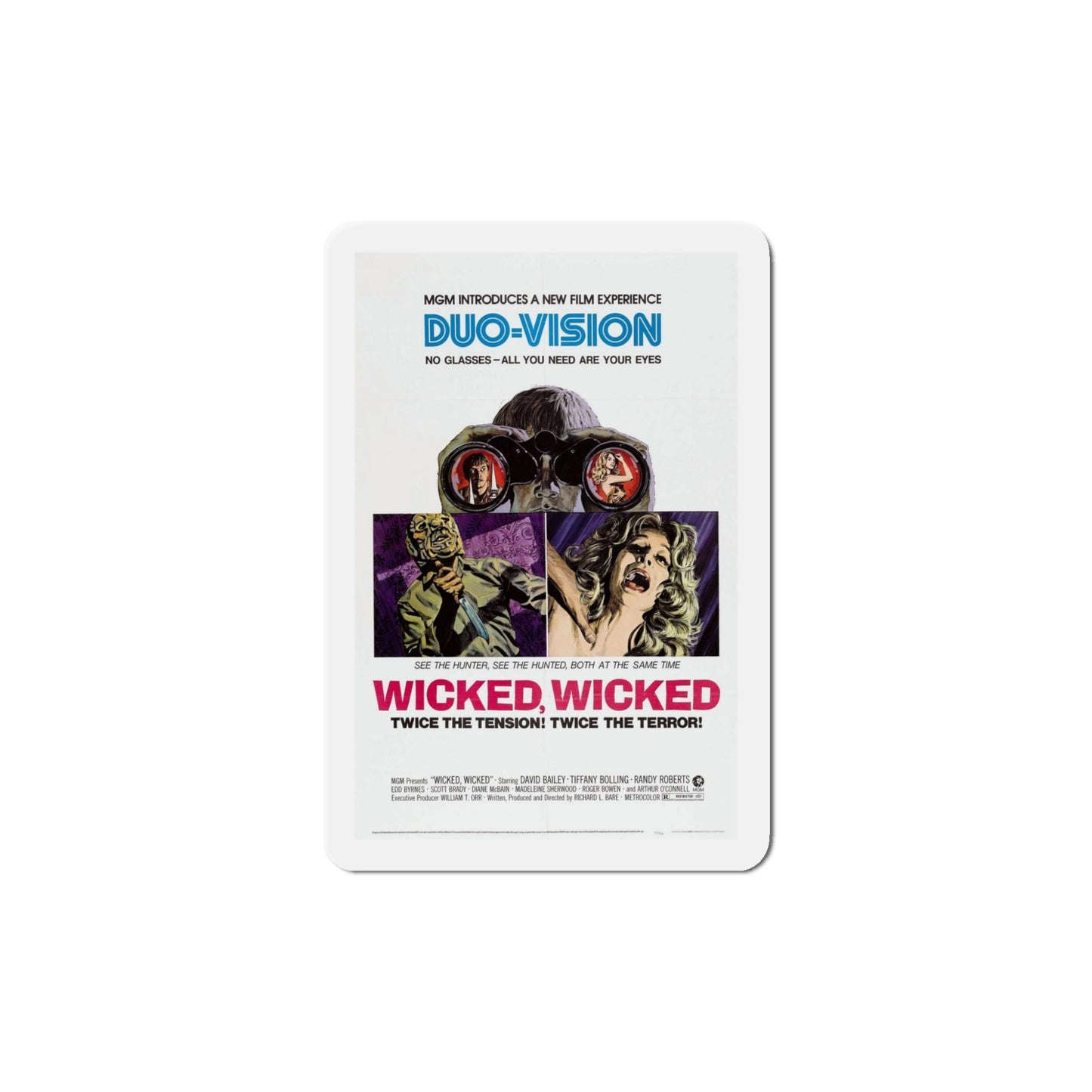 Wicked Wicked 1973 Movie Poster Die-Cut Magnet-5" x 5"-The Sticker Space