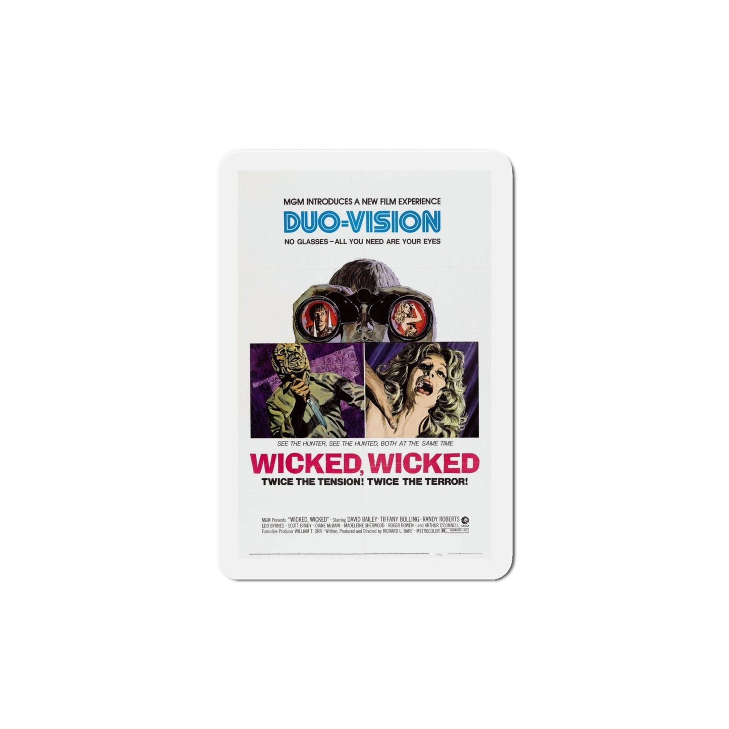 Wicked Wicked 1973 Movie Poster Die-Cut Magnet-6 Inch-The Sticker Space