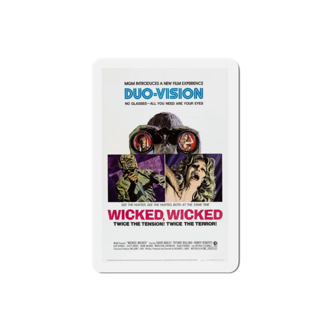Wicked Wicked 1973 Movie Poster Refrigerator Magnet 2 Inch - The Sticker Space