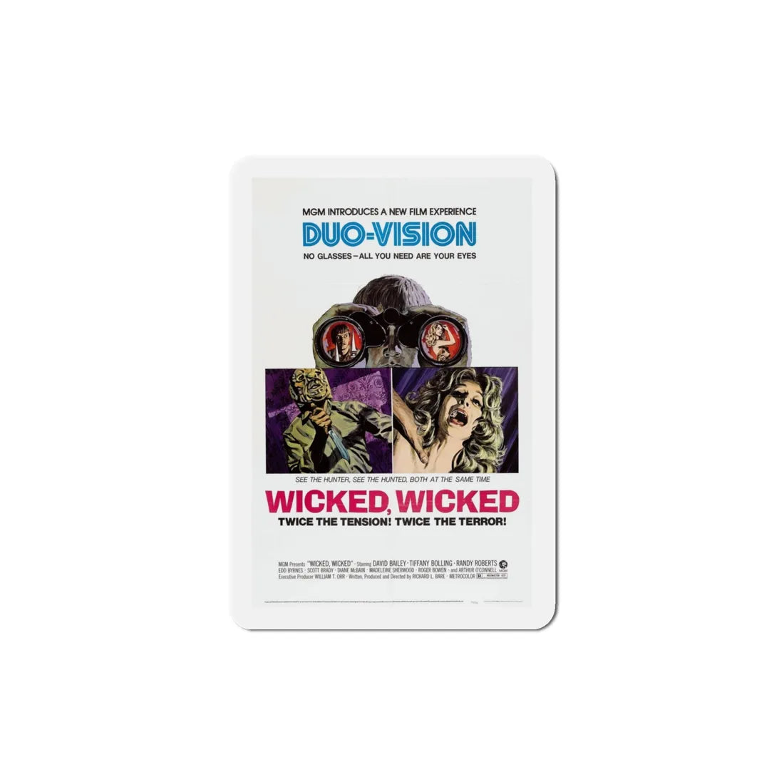Wicked Wicked 1973 Movie Poster Refrigerator Magnet 4 Inch - The Sticker Space