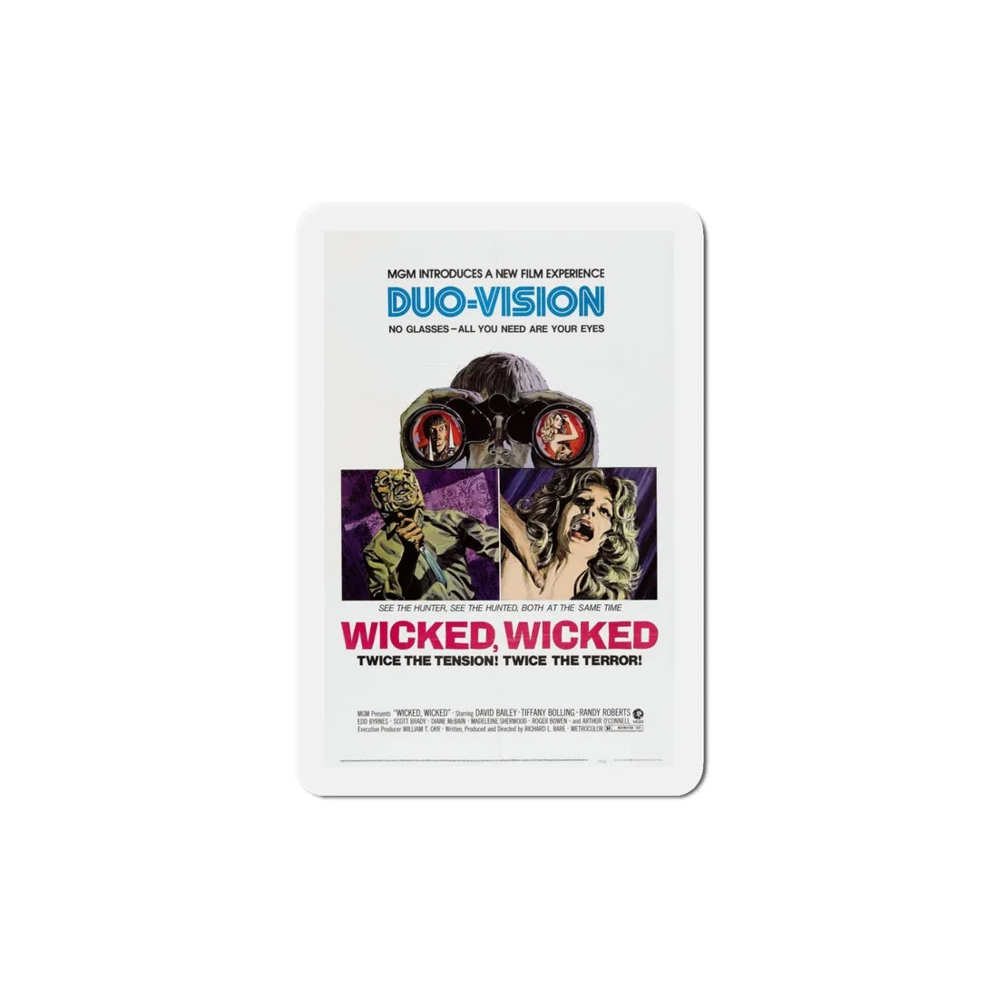 Wicked Wicked 1973 Movie Poster Refrigerator Magnet 5 Inch - The Sticker Space