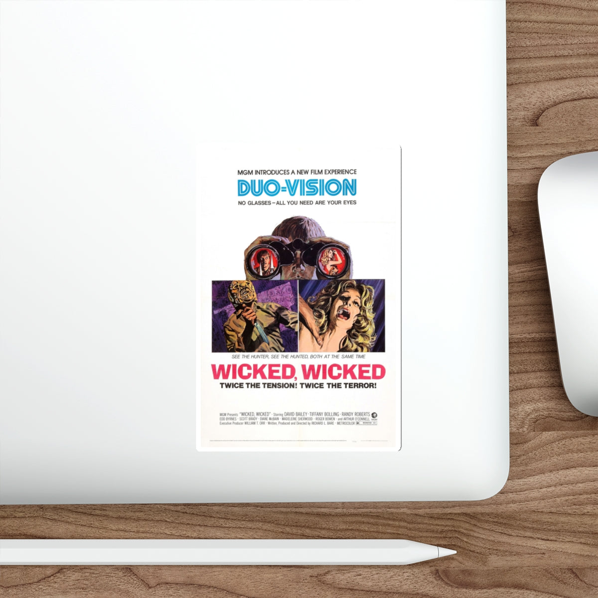 WICKED WICKED 1973 Movie Poster STICKER Vinyl Die-Cut Decal-The Sticker Space