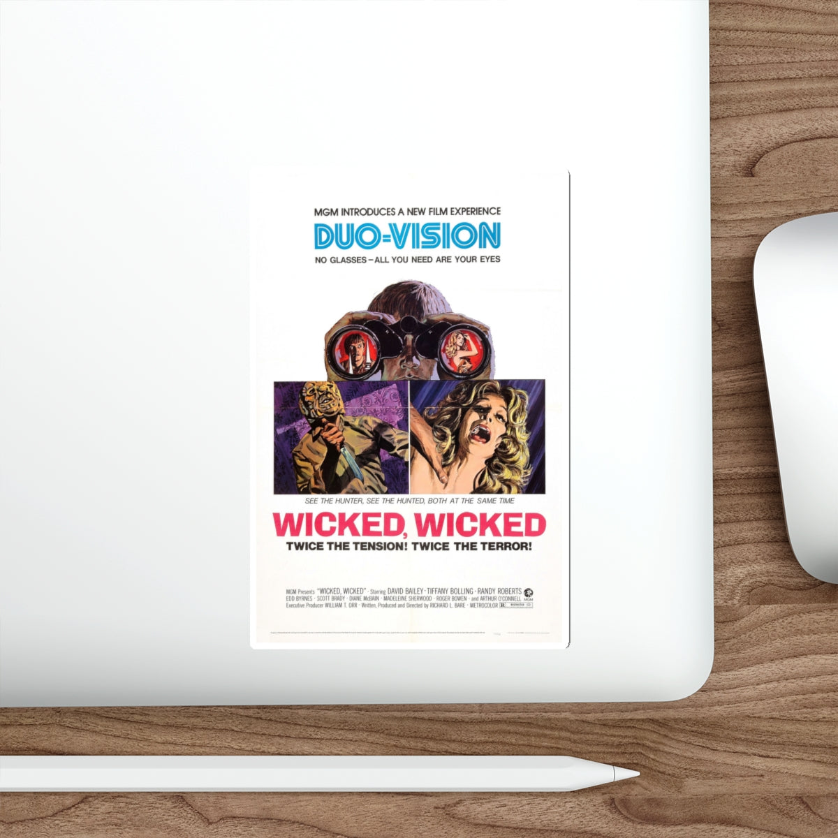 WICKED WICKED 1973 Movie Poster STICKER Vinyl Die-Cut Decal-The Sticker Space