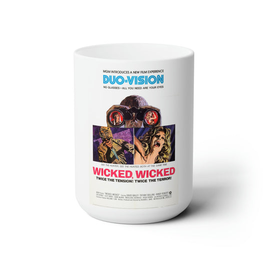 WICKED WICKED 1973 Movie Poster - White Coffee Cup 15oz-15oz-The Sticker Space