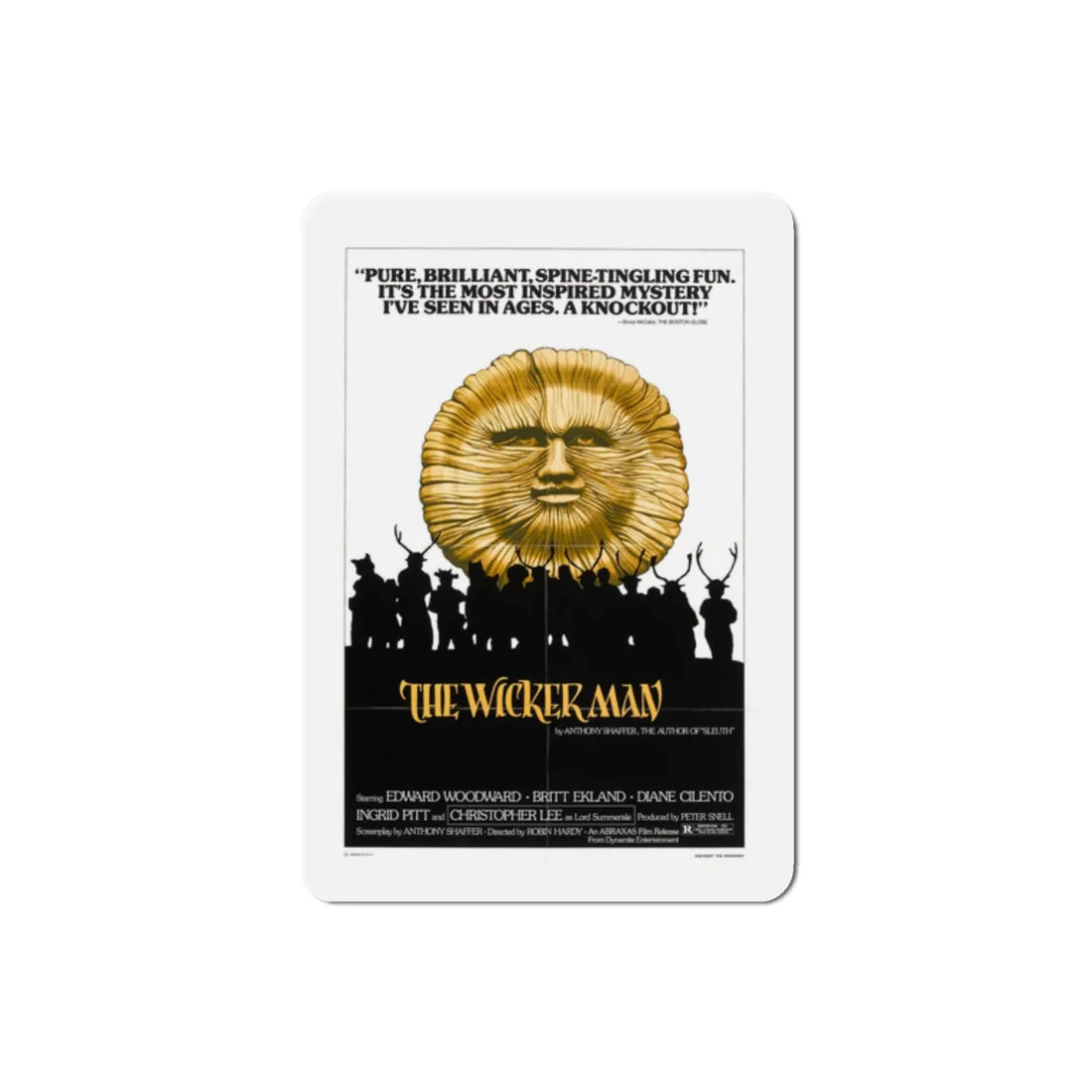 Wicker Man 1973 2 Movie Poster Refrigerator Magnet 2 Inch - The Sticker Space