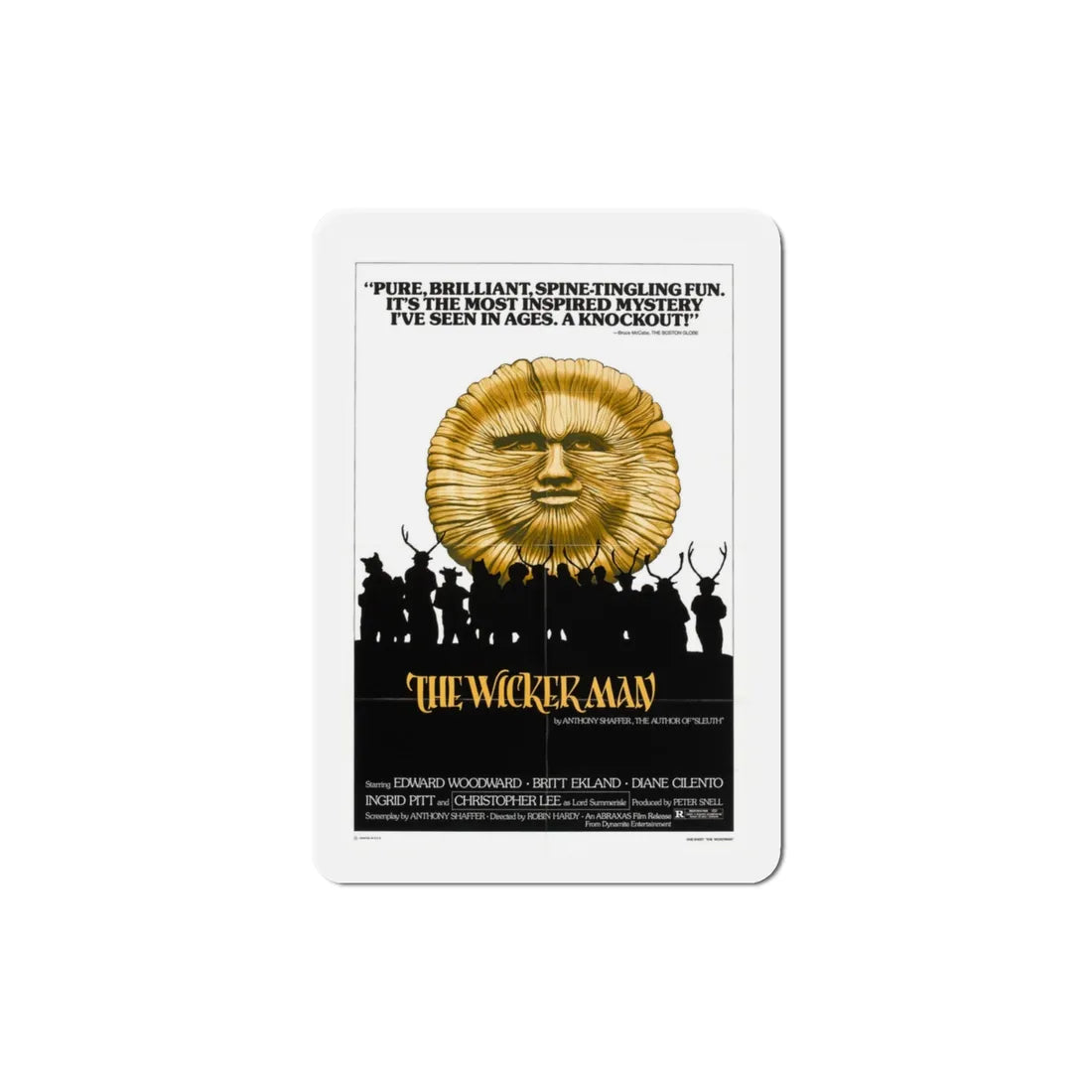 Wicker Man 1973 2 Movie Poster Refrigerator Magnet 3 Inch - The Sticker Space