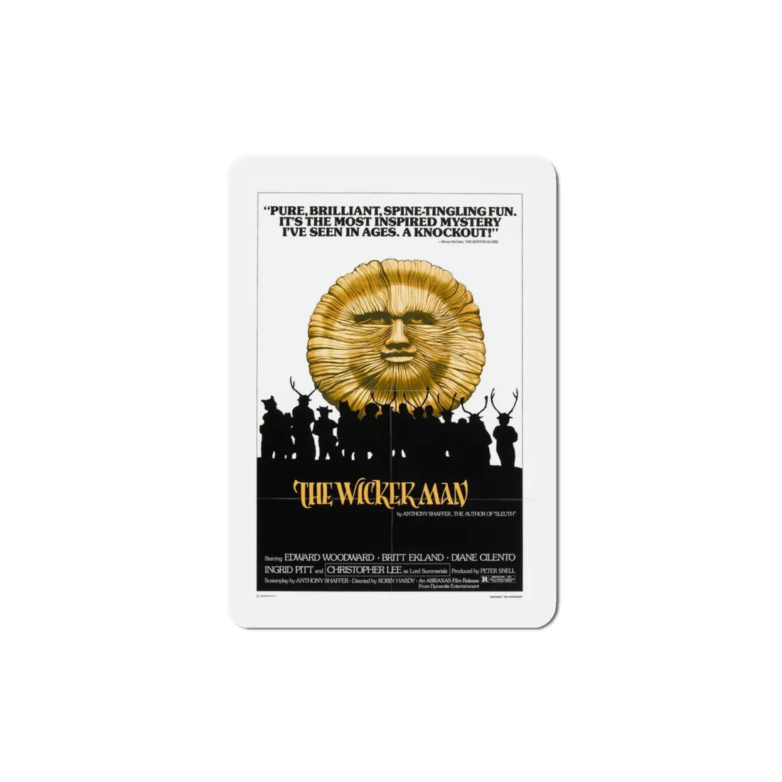 Wicker Man 1973 2 Movie Poster Refrigerator Magnet 4 Inch - The Sticker Space