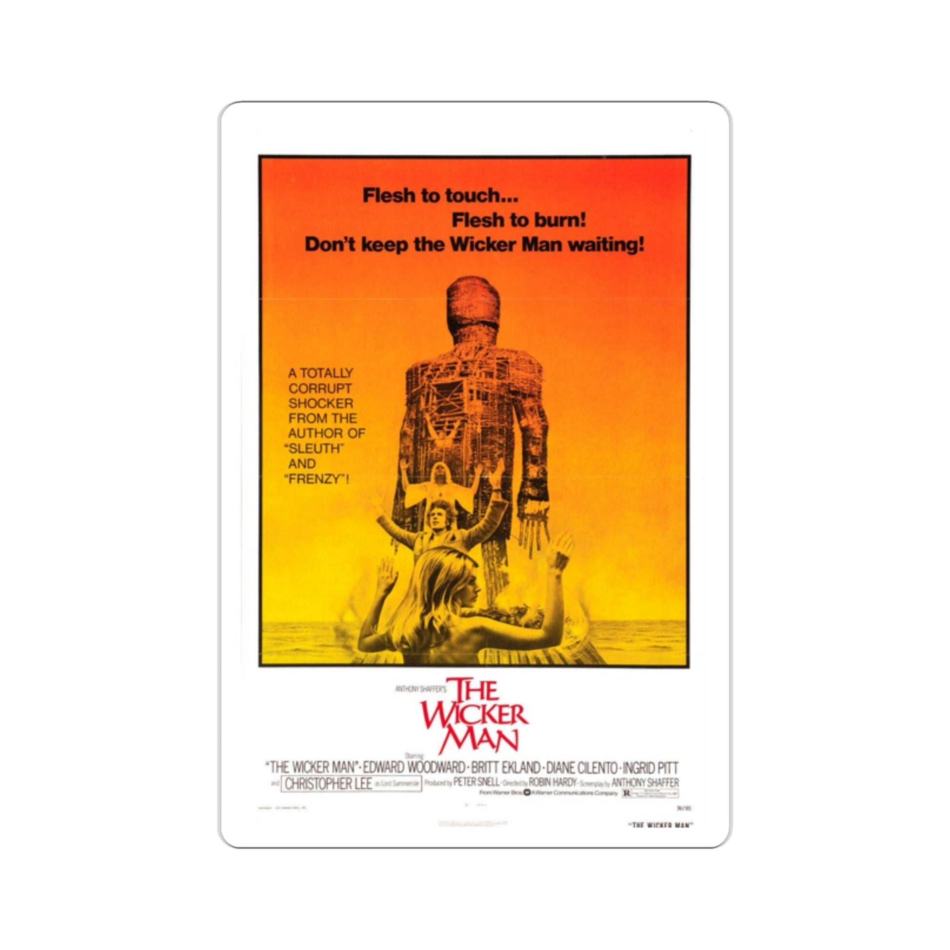 Wicker Man 1973 Movie Poster STICKER Vinyl Die-Cut Decal-2 Inch-The Sticker Space