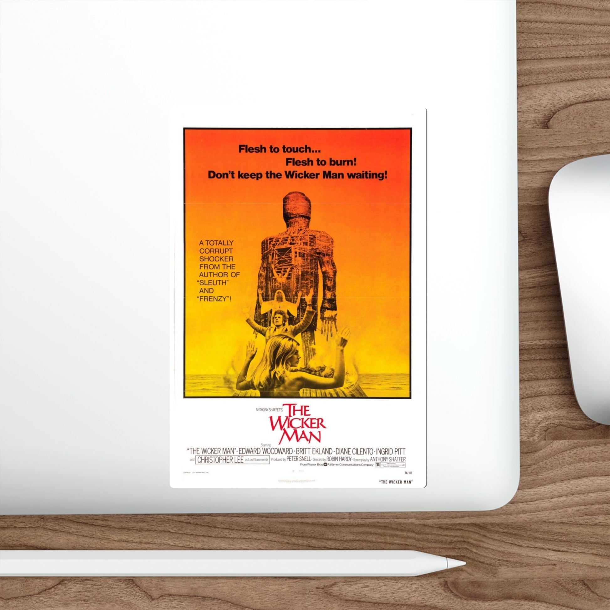 Wicker Man 1973 Movie Poster STICKER Vinyl Die-Cut Decal-The Sticker Space