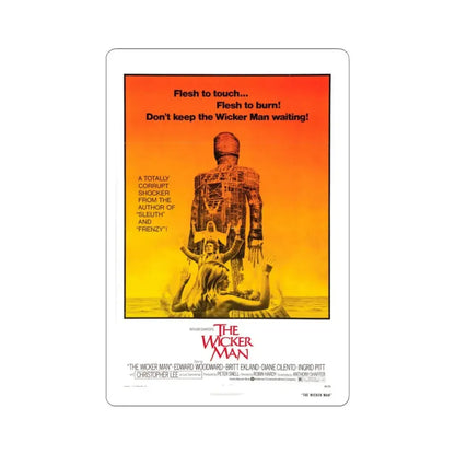 Wicker Man 1973 Movie Poster - STICKER Vinyl Kiss-Cut Decal 3 Inch White - The Sticker Space