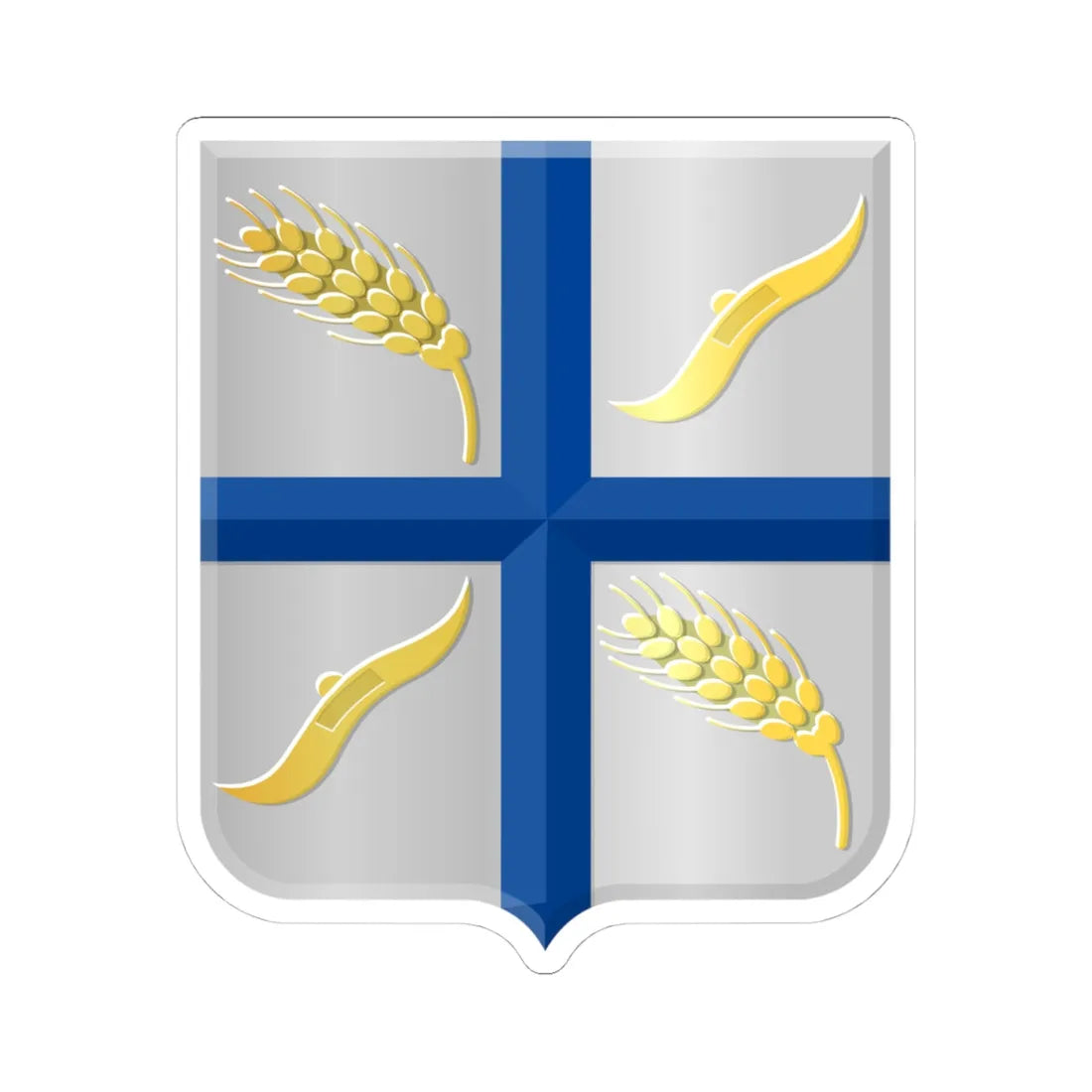 Wierden wapen (Netherlands) (Coat of Arms) STICKER Vinyl Kiss-Cut Decal 4 Inch White - The Sticker Space