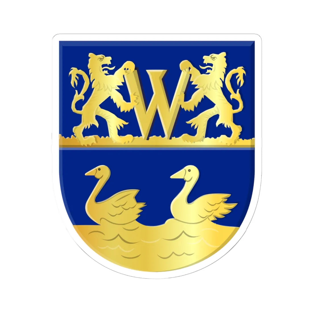 Wieringen wapen (Netherlands) (Coat of Arms) STICKER Vinyl Kiss-Cut Decal 6 Inch White - The Sticker Space
