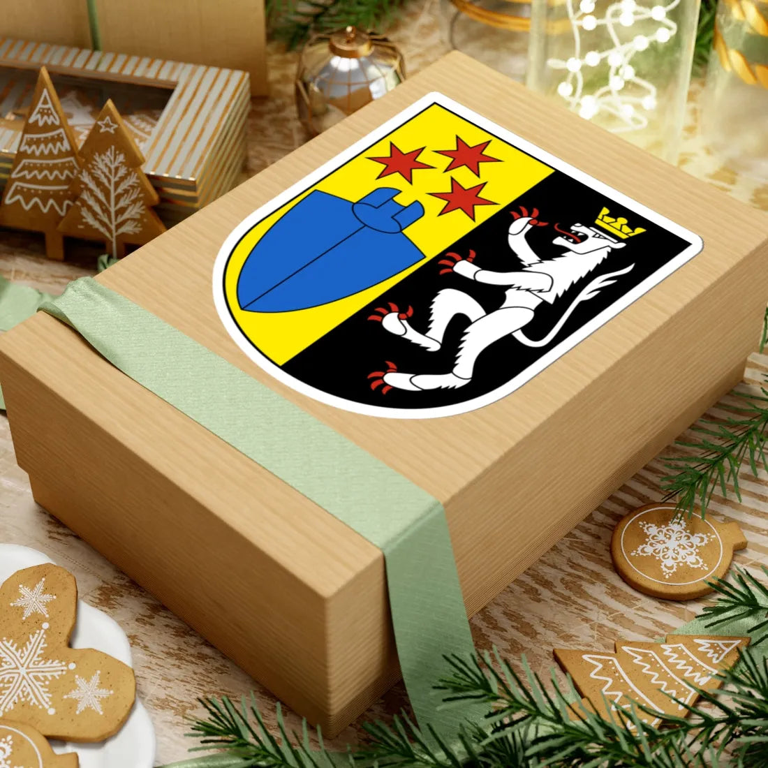 Wigoltingen-blazon (Switzerland) (Coat of Arms) STICKER Vinyl Kiss-Cut Decal - The Sticker Space