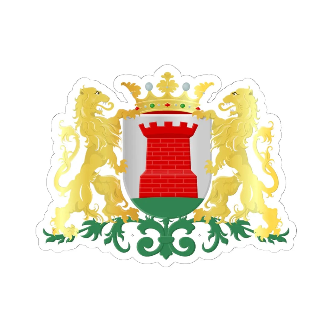 Wijdenes wapen (Netherlands) (Coat of Arms) STICKER Vinyl Kiss-Cut Decal 6 Inch White - The Sticker Space