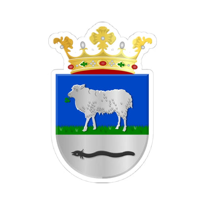 Wijdewormer wapen 1949 (Netherlands) (Coat of Arms) STICKER Vinyl Kiss-Cut Decal 4 Inch White - The Sticker Space