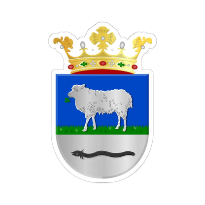 Wijdewormer wapen 1949 (Netherlands) (Coat of Arms) STICKER Vinyl Kiss-Cut Decal 6 Inch White - The Sticker Space