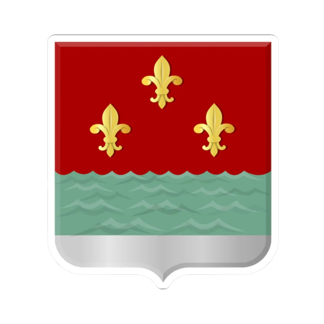 Wijk aan zee en duin wapen (Netherlands) (Coat of Arms) STICKER Vinyl Kiss-Cut Decal 2 Inch White - The Sticker Space