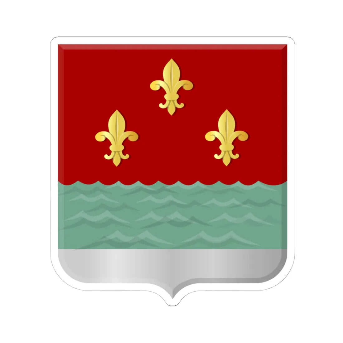 Wijk aan zee en duin wapen (Netherlands) (Coat of Arms) STICKER Vinyl Kiss-Cut Decal 4 Inch White - The Sticker Space