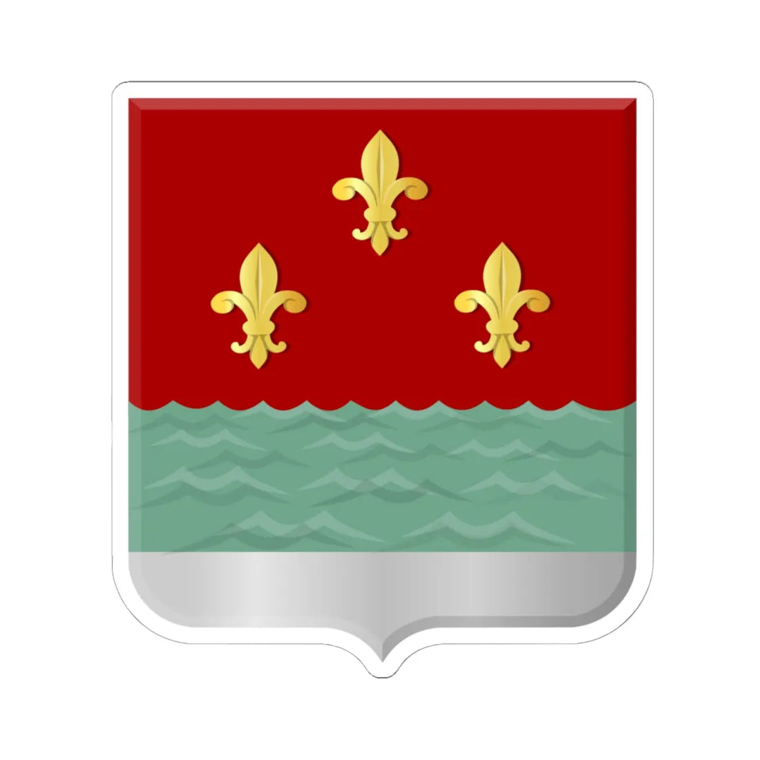 Wijk aan zee en duin wapen (Netherlands) (Coat of Arms) STICKER Vinyl Kiss-Cut Decal 6 Inch White - The Sticker Space