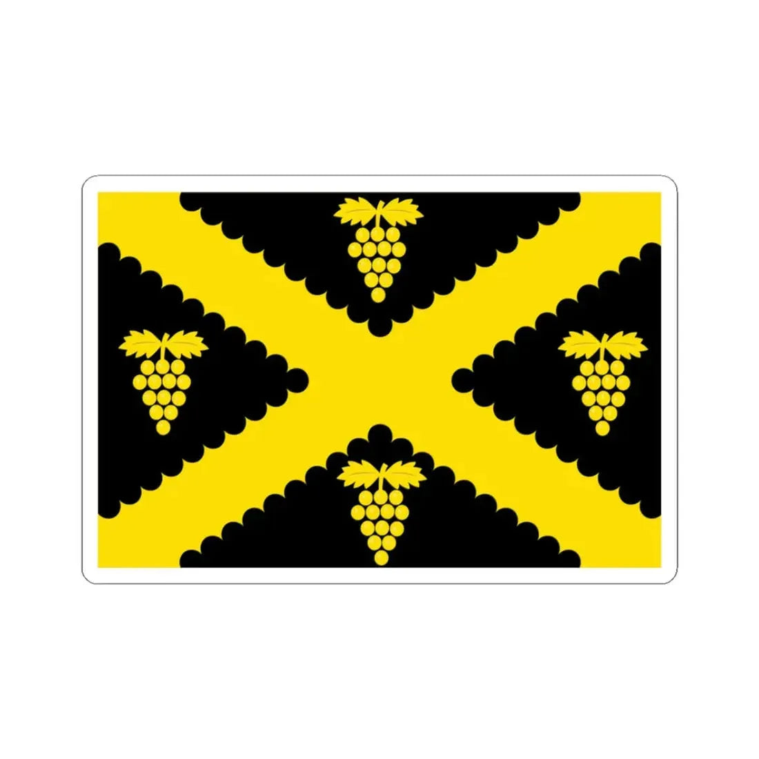 Wijnegem vlag (Belgium) STICKER Vinyl Kiss-Cut Decal 3 Inch White - The Sticker Space